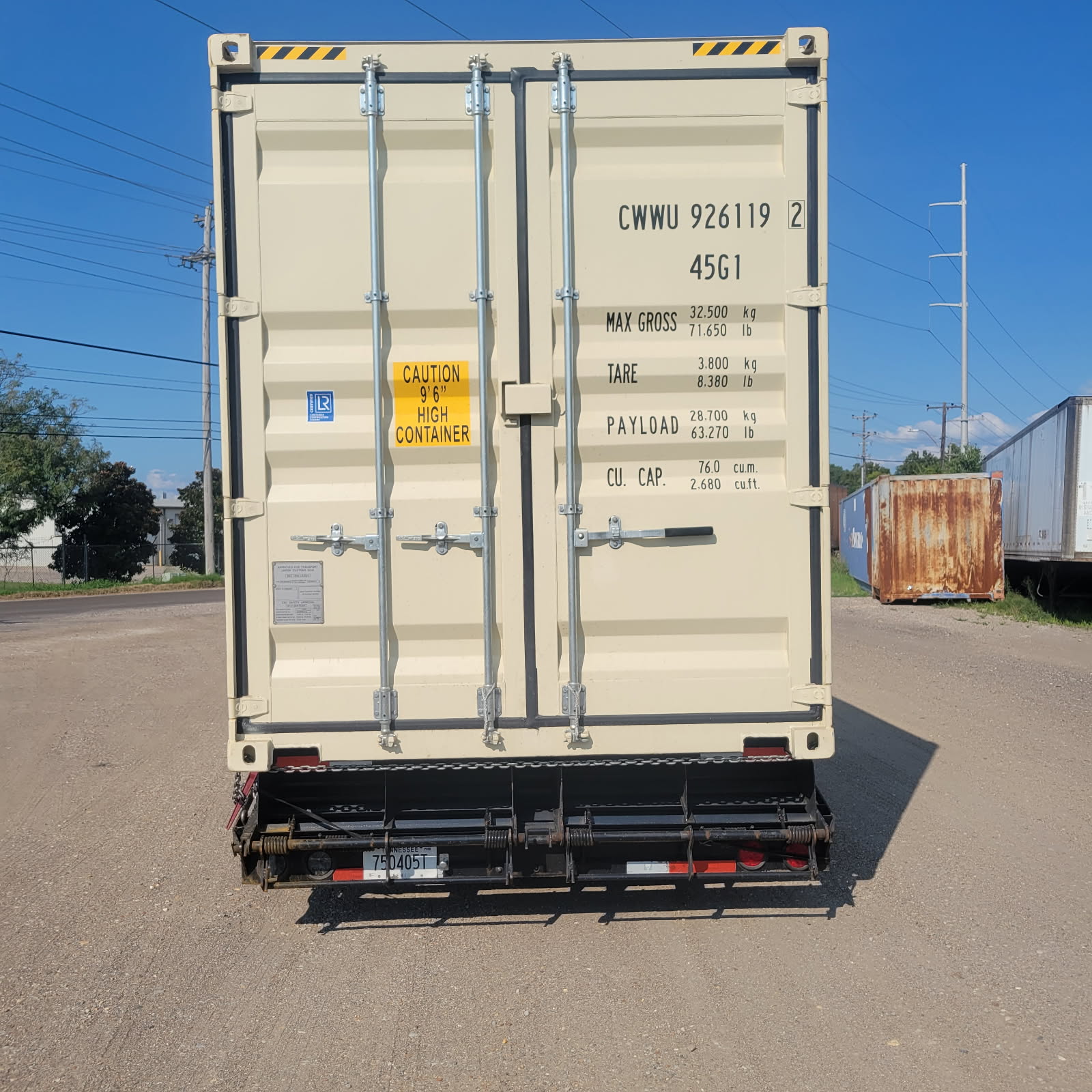 High-Cube Container Rear Doors & Chassis Mount
