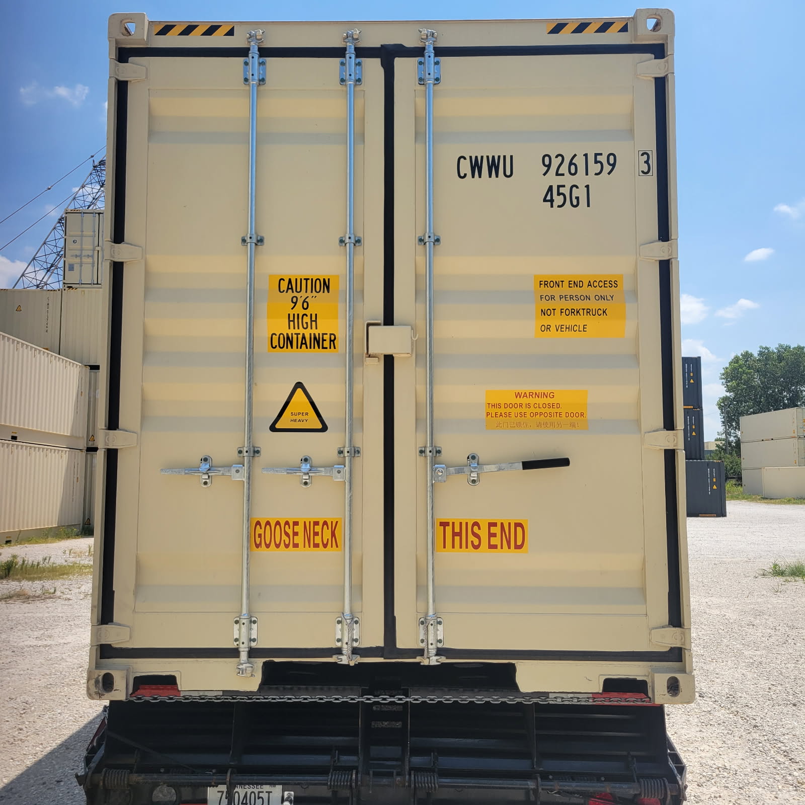 40ft High-Cube 9'6" Container Sealed Doors