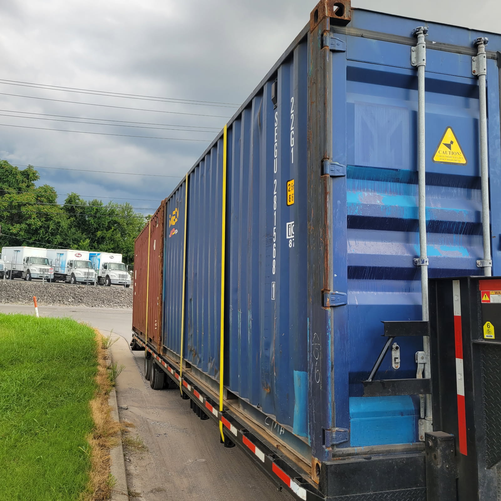 Three-Quarter Angle - Blue Seaco & Companion Container