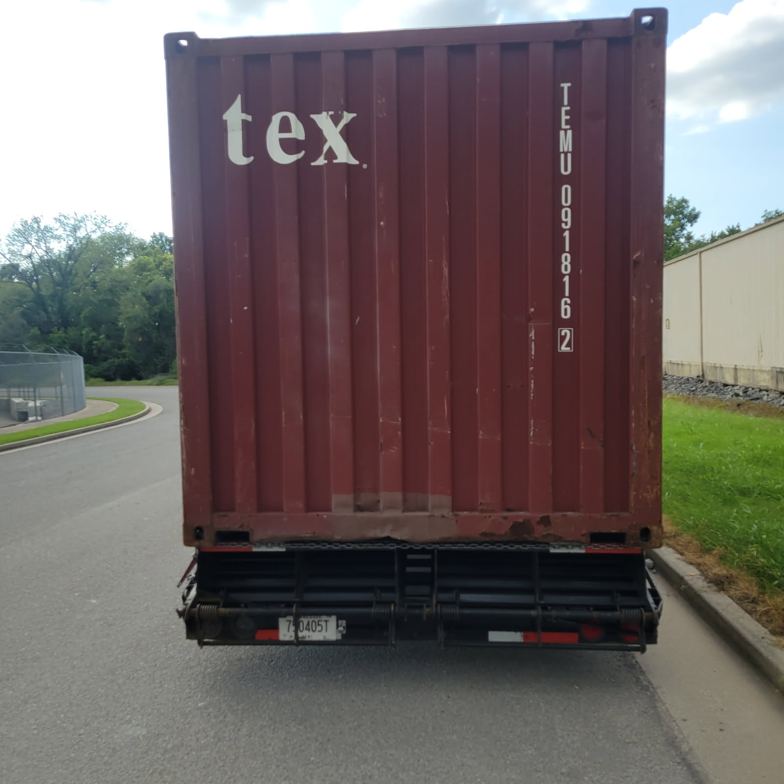 Brown TEX 20ft Ocean Container Rear Wall